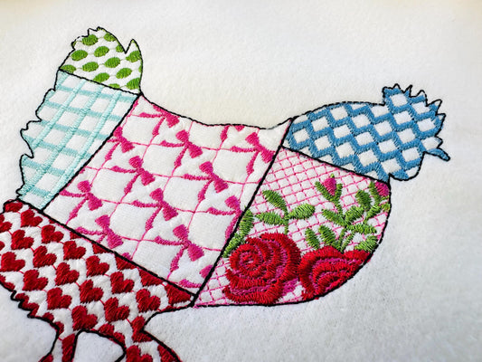 Patchwork Patterned Farm Chicken