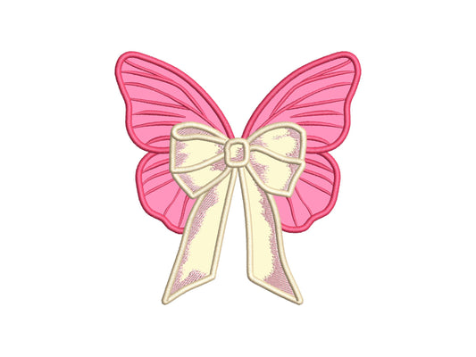 Butterfly Wings Side Bow Applique