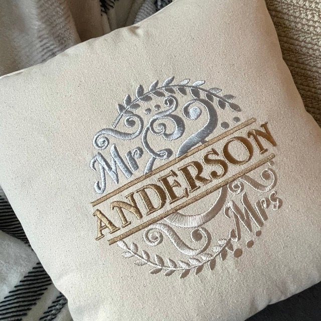 Mr And Mrs Split Monogram Frame