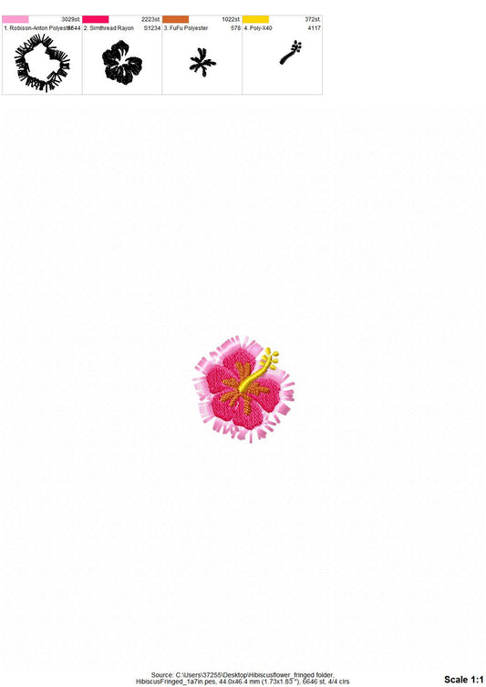 Fringed Hibiscus Flower