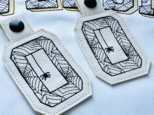 Spiderweb Monogram Keychain