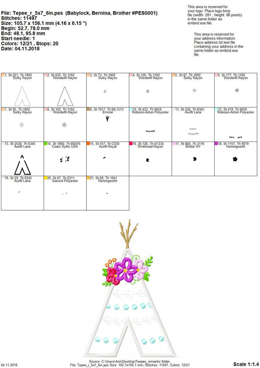 Tepee Teepee Tipi with Floral Crown