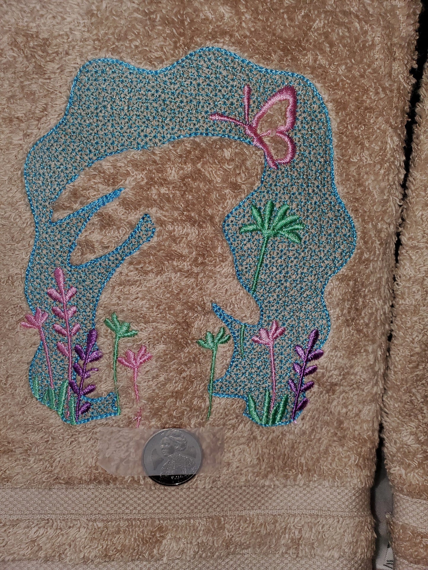 Embossed Floral Bunny