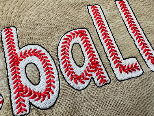 Baseball Fill Stitch Sports Font – Sizes 1.3" 1.7" 2.3" 3" 3.5" 4.3" BX Digital Font File | Artapli