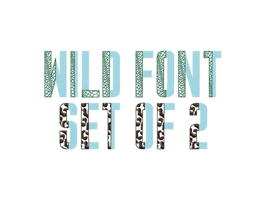 Duo Split Patterned Font Set of 2
