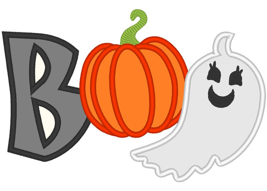 Little Boo Ghost with Pumpkin