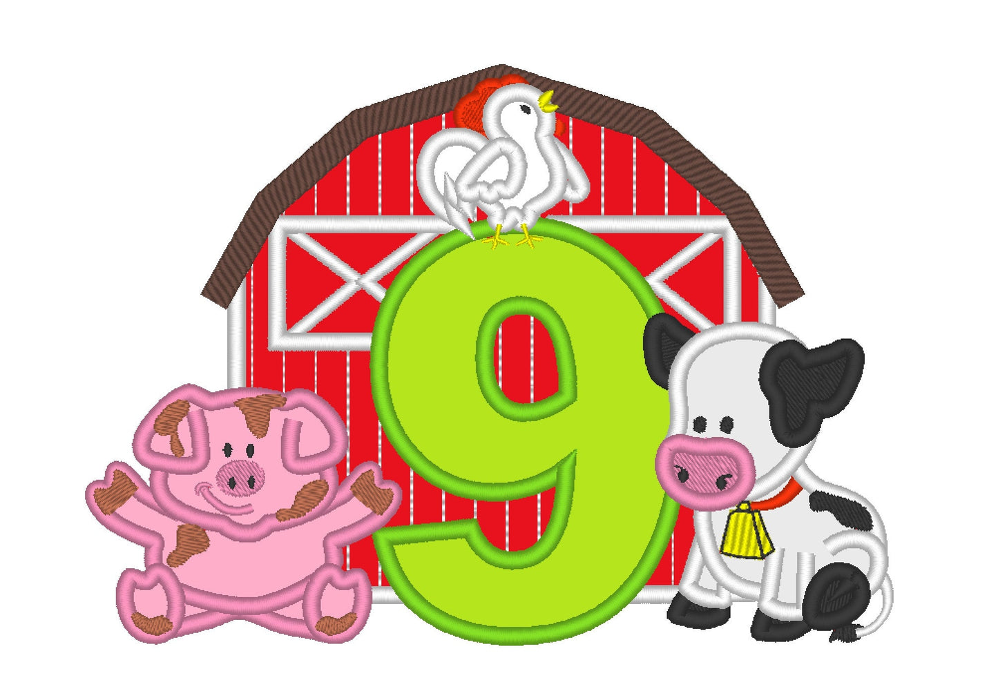 Farm Animals Birthday Numbers