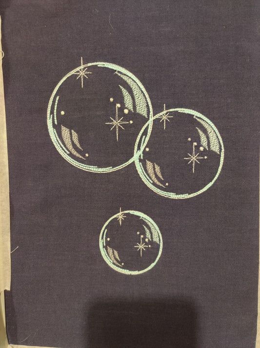 Glowing Water Bubbles and Single Bubble