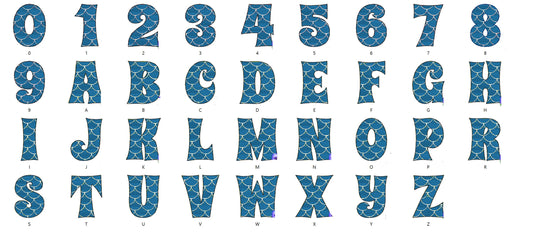 Iridescent Ombre Mermaid Font