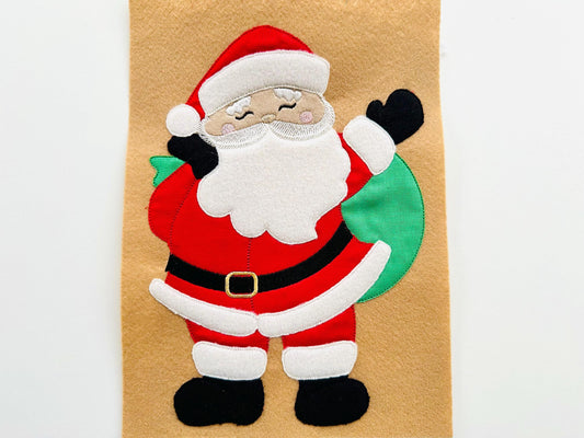 Big Merry Christmas Santa Applique