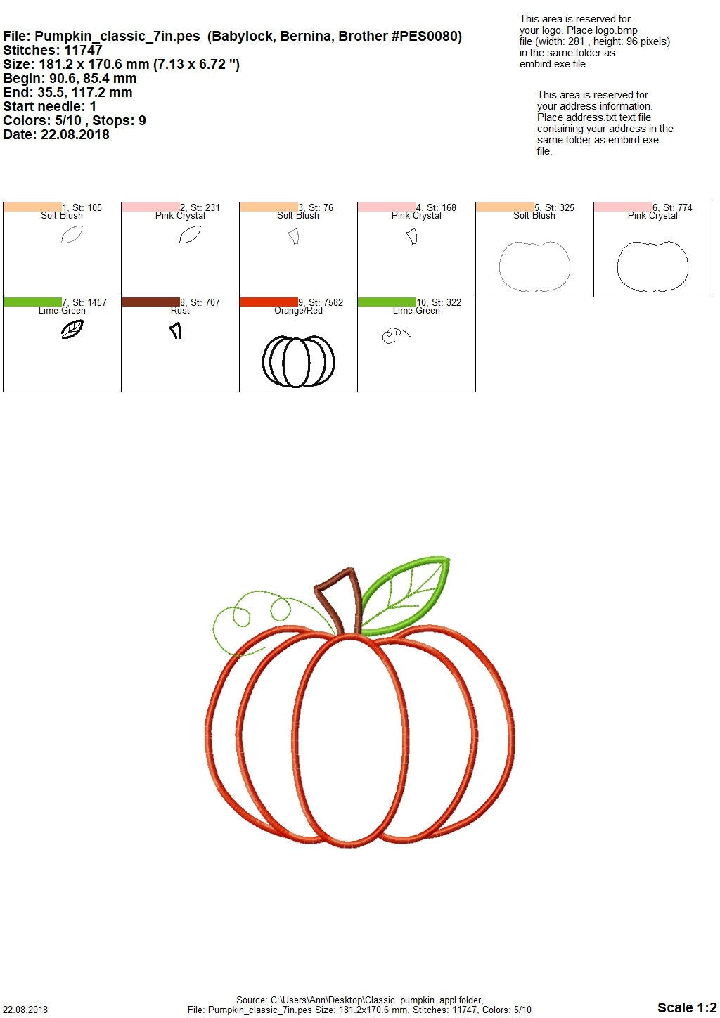 Classic Pumpkin Applique