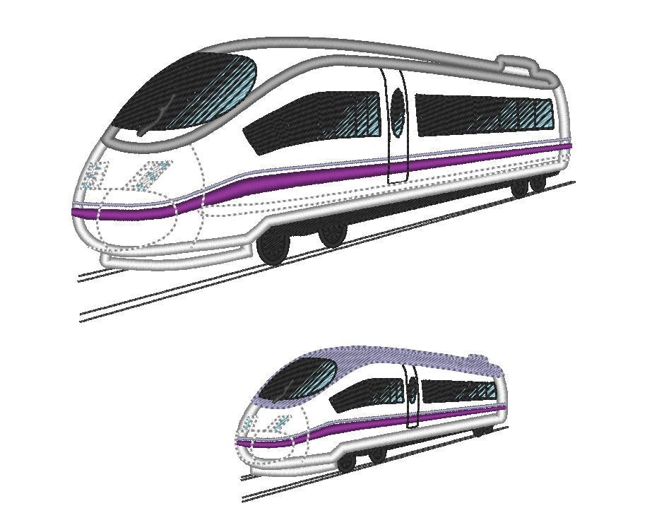 Speed Fast Train Applique