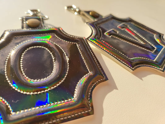 Puffy Puff Foam Classic Monogram Keychain ITH