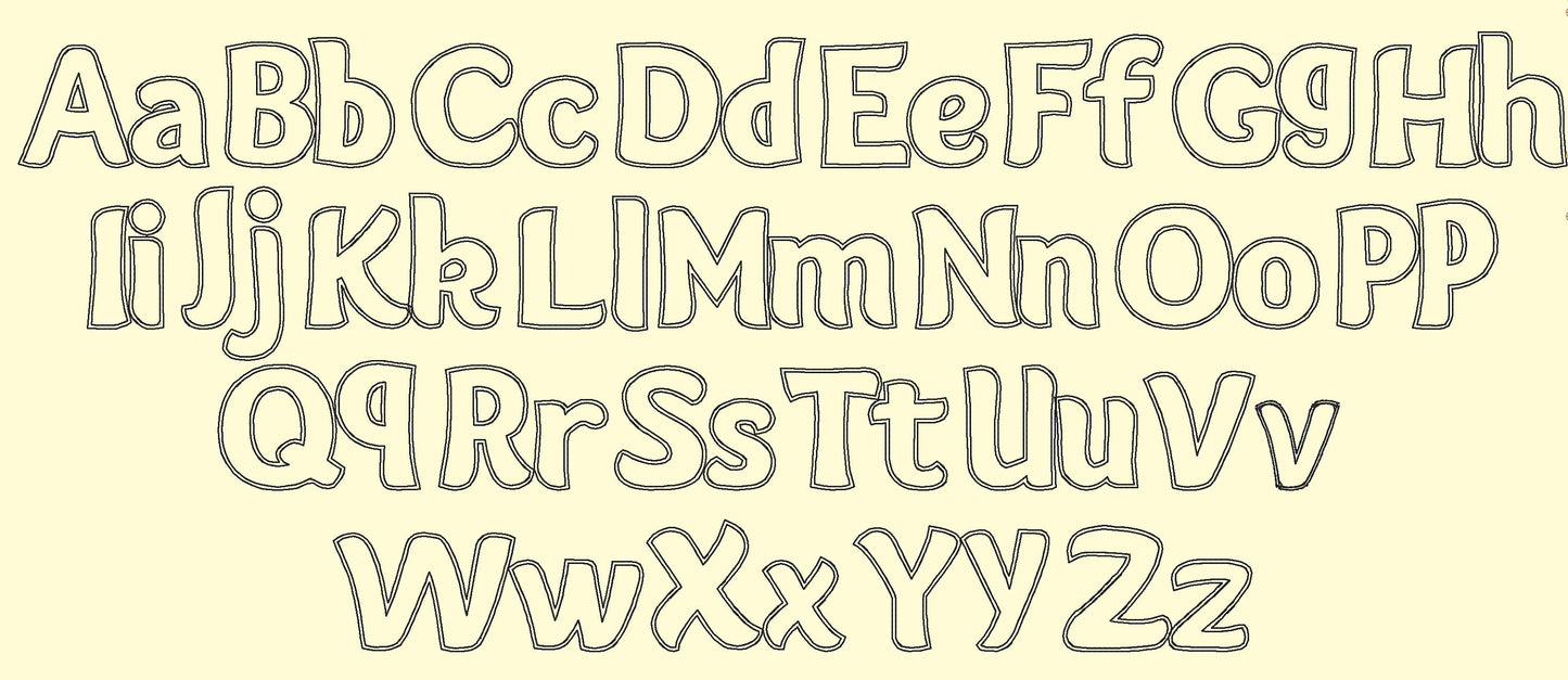 Raggedy Edge Applique Font George