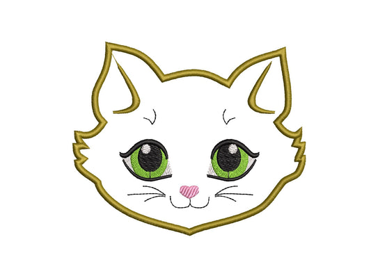 Little Kitty Cat Face Applique
