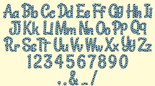 Snowflake Christmas Light Stitch Font