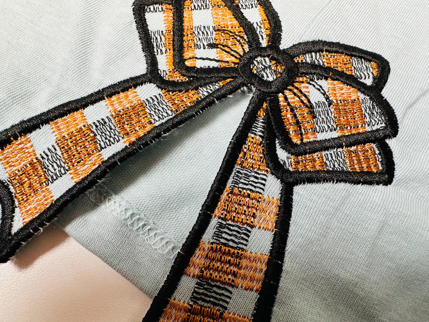 Gingham Plaid Patterned Lora Bow