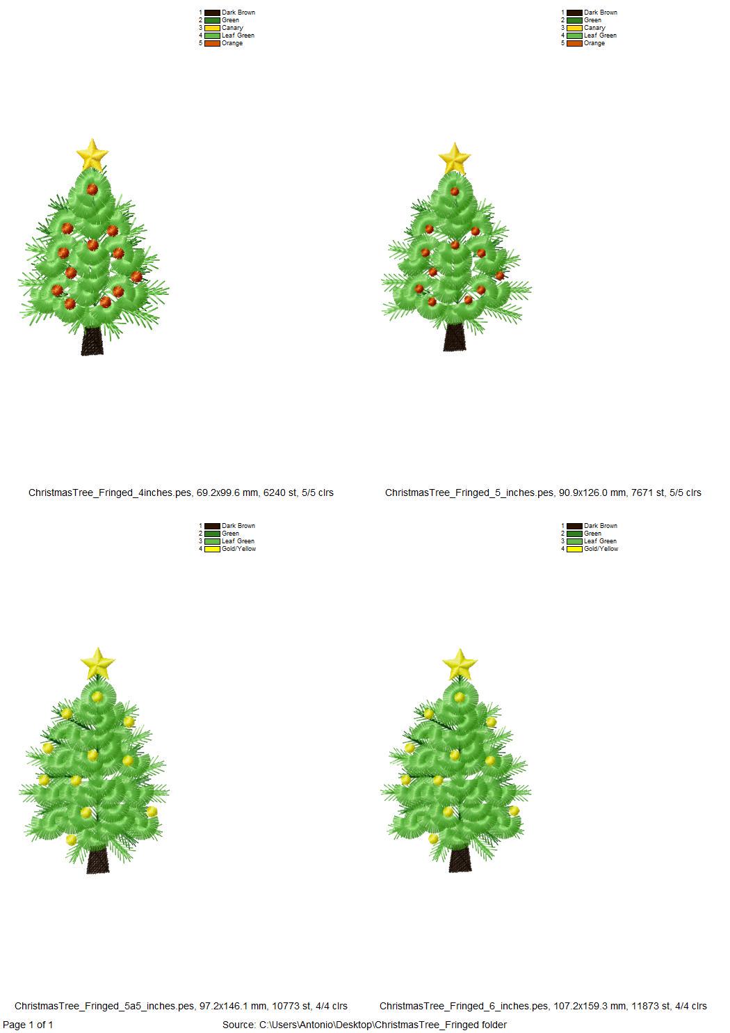 Fringed Festive Christmas Tree