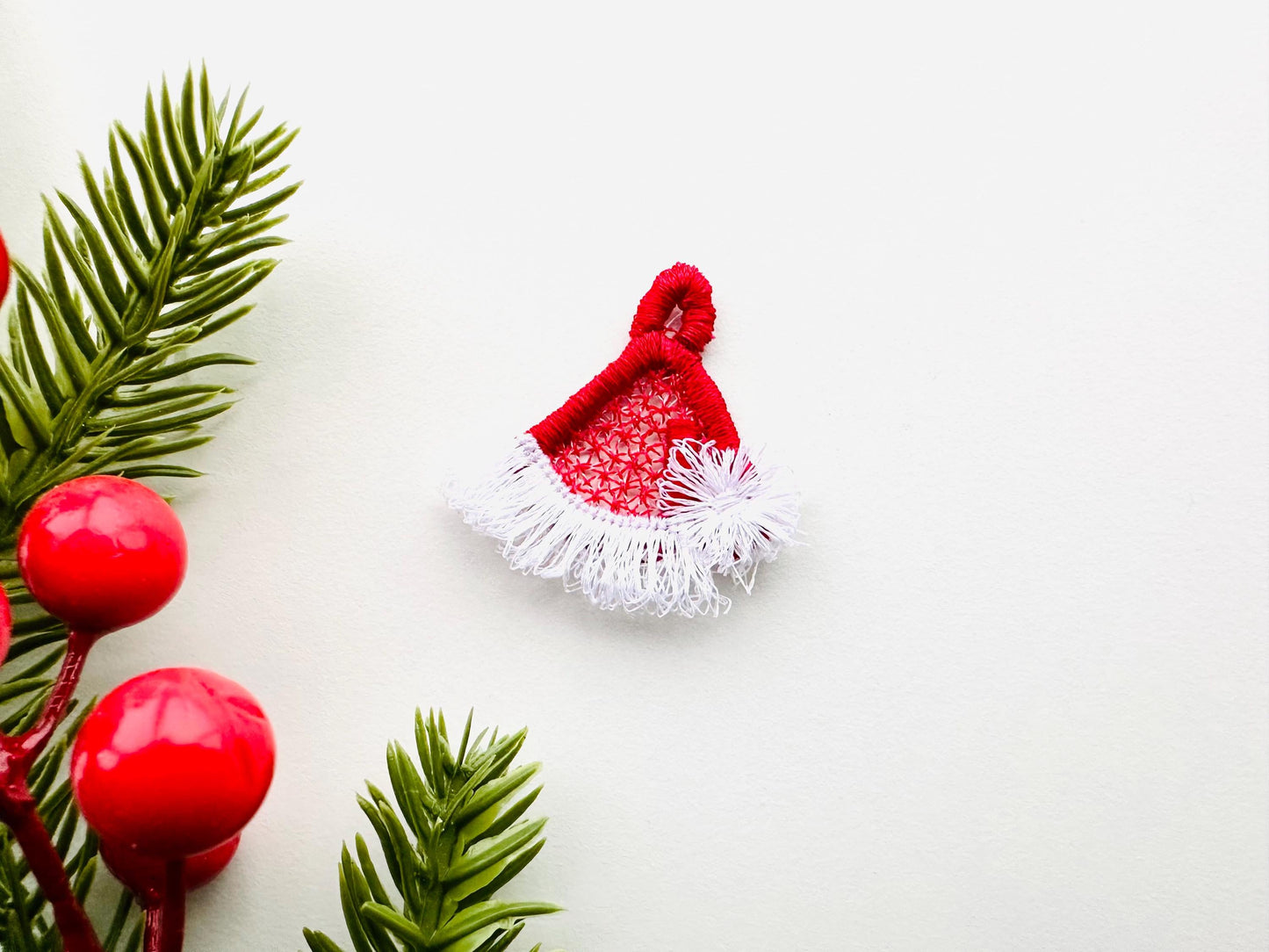 Fringed Santa Hat Earrings