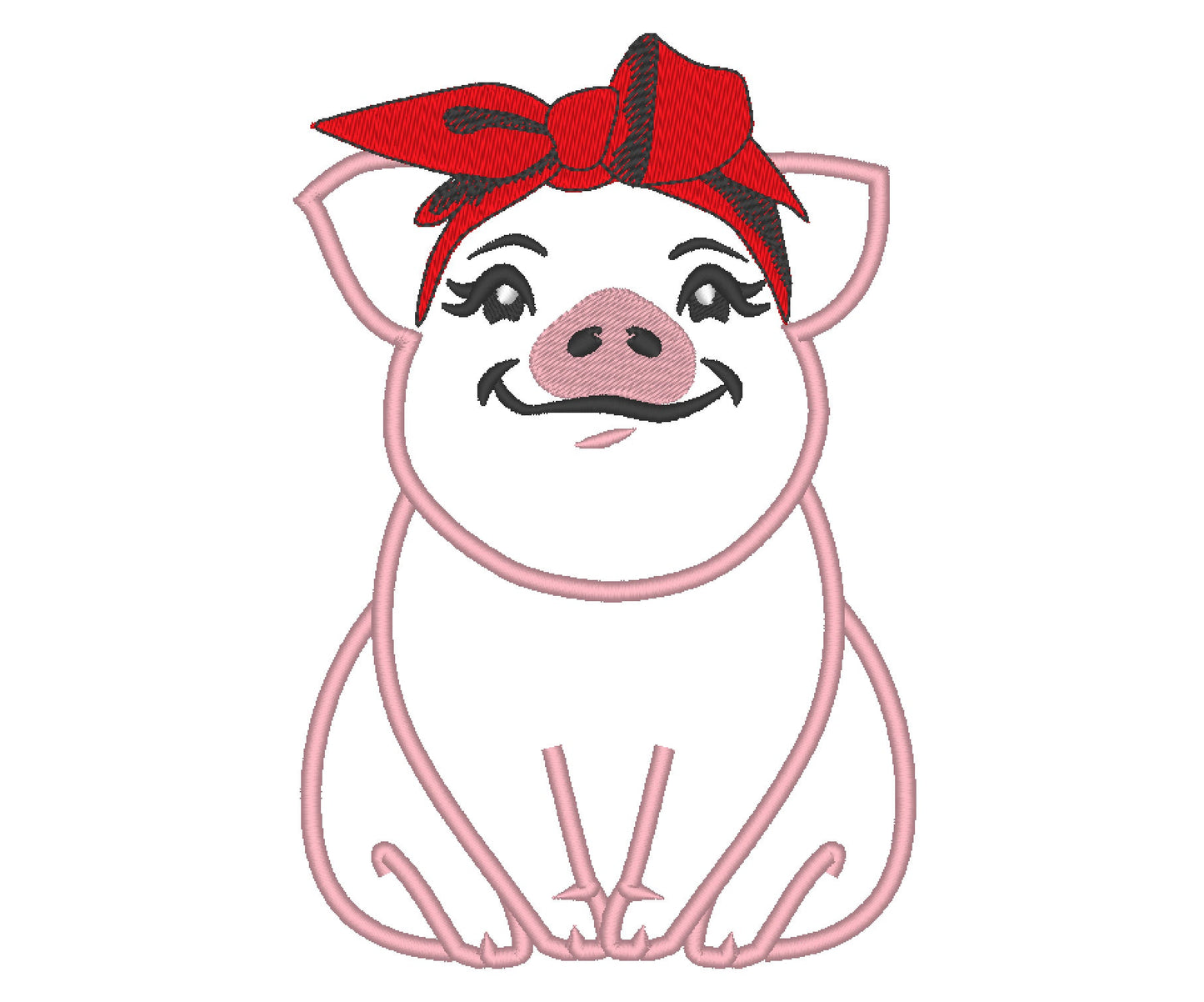 Pig with Bandanna Applique