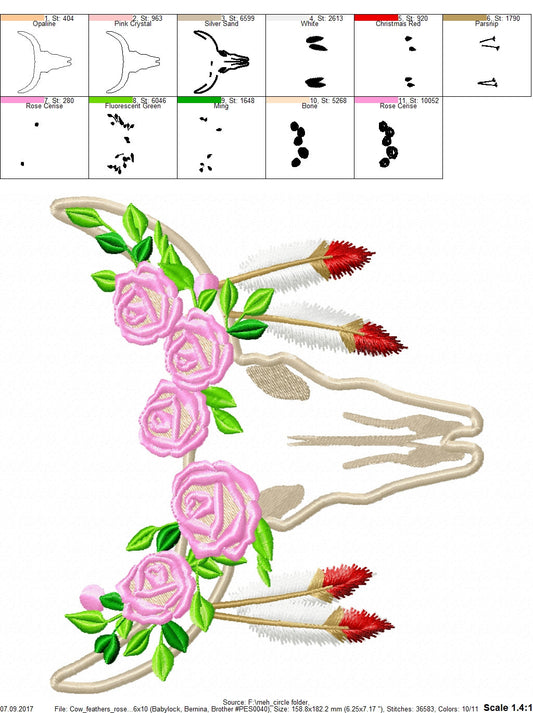 Buck Bull Cow Skull Floral Crown