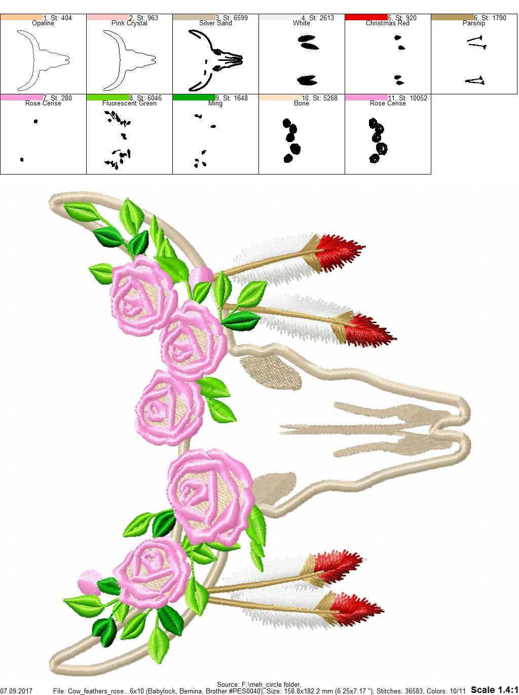 Buck Bull Cow Skull Floral Crown