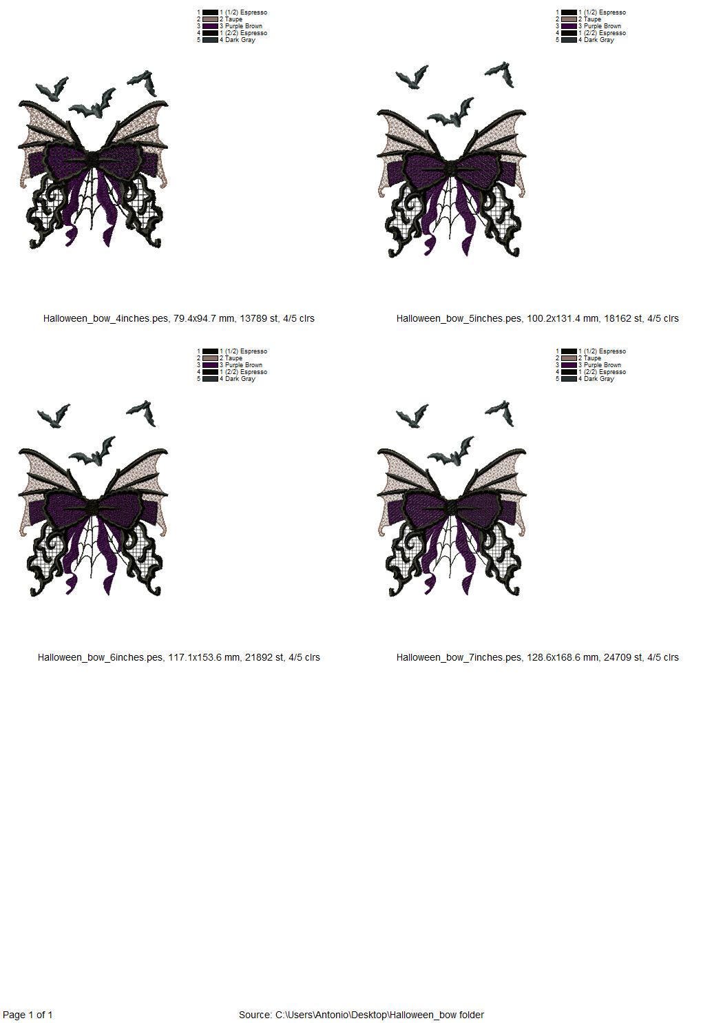 Halloween Lace Butterfly Bow