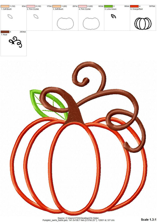 Classic Fall Pumpkin Applique