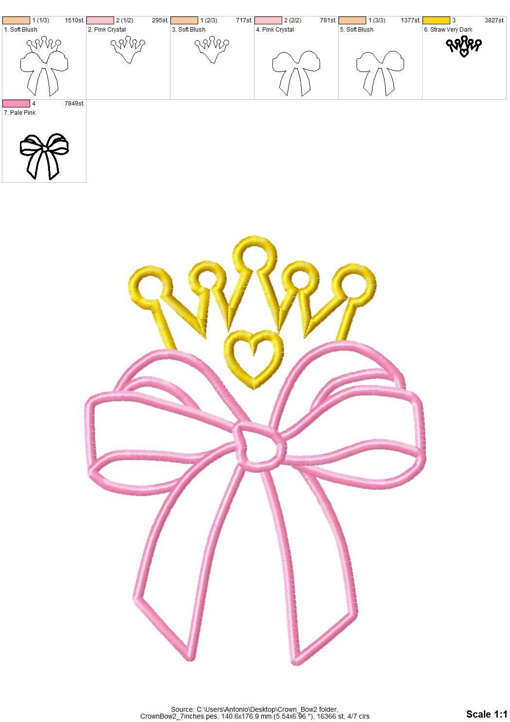 Bow and Princess Crown Diadem Tiara