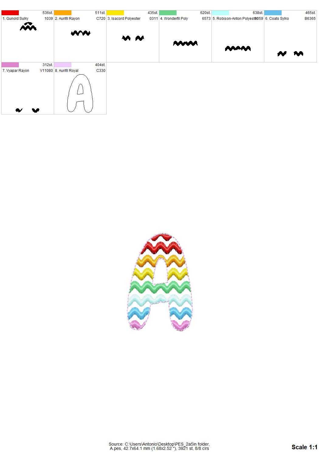 Ric Rac Patterned Font