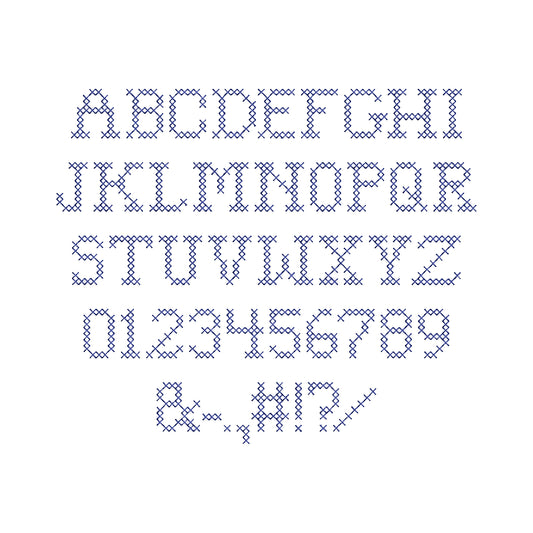 Cross Stitch Font Cottage – machine embroidery font by Artapli, photo 2