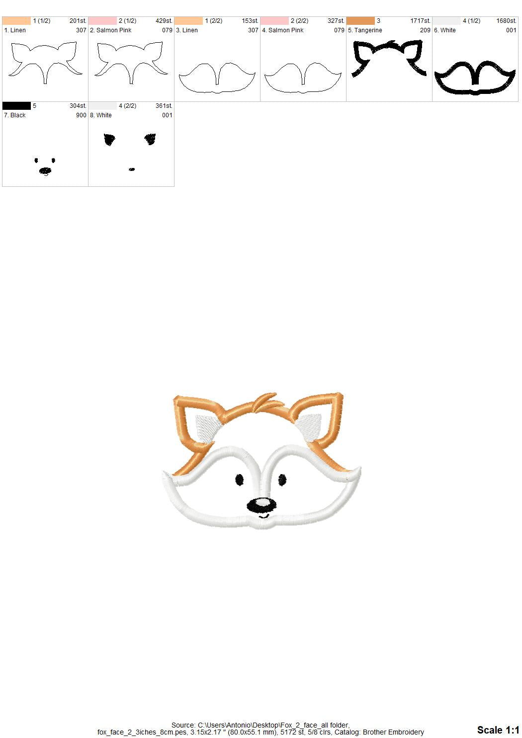 Fox Face Applique