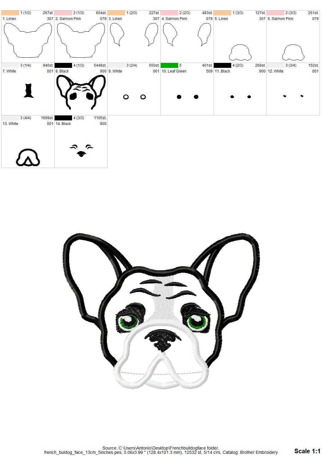 French Bulldog Applique