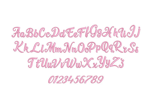 Handwritten Font with Outline Helly