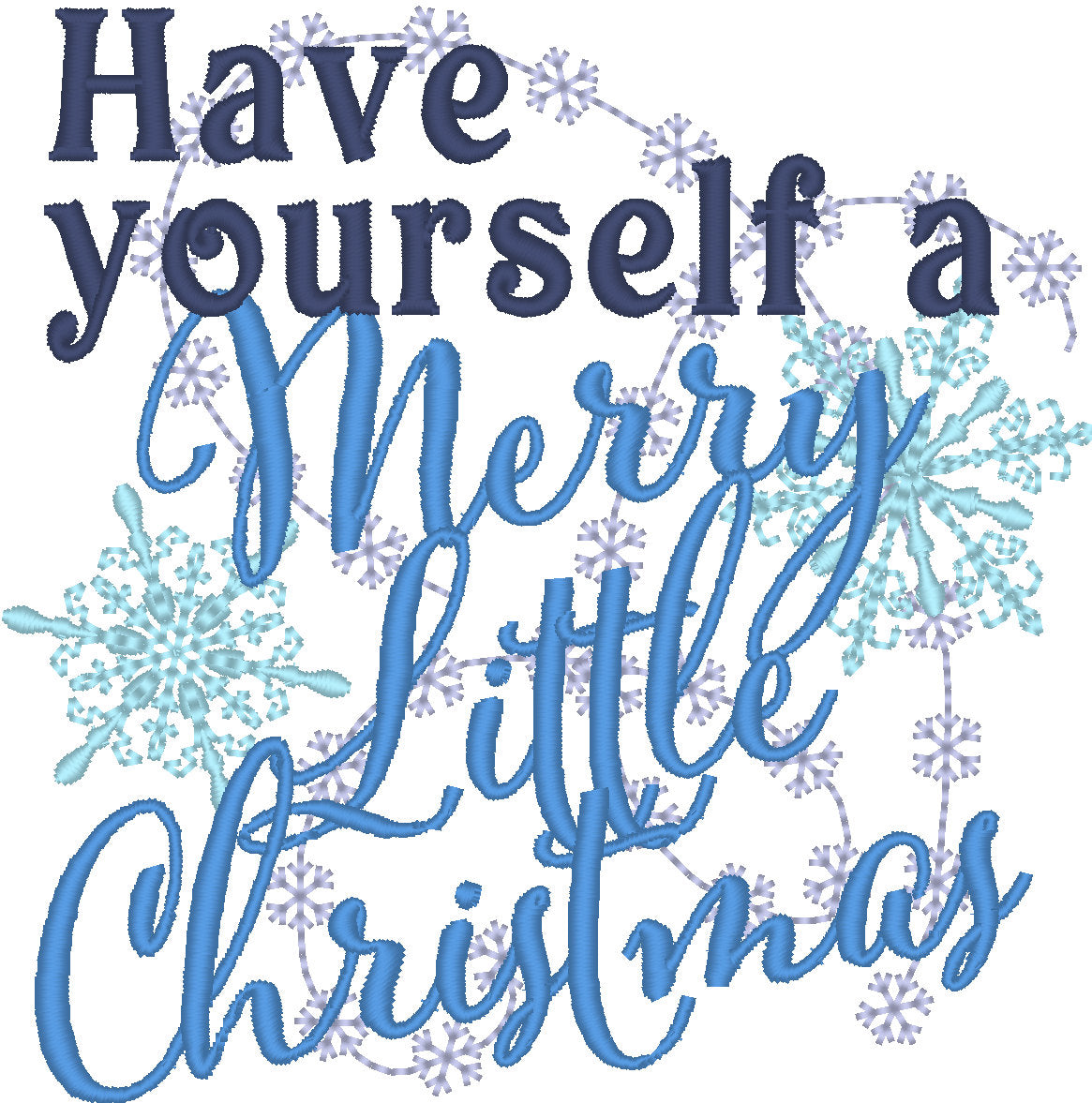 Merry Christmas snow quotes - machine embroidery designs