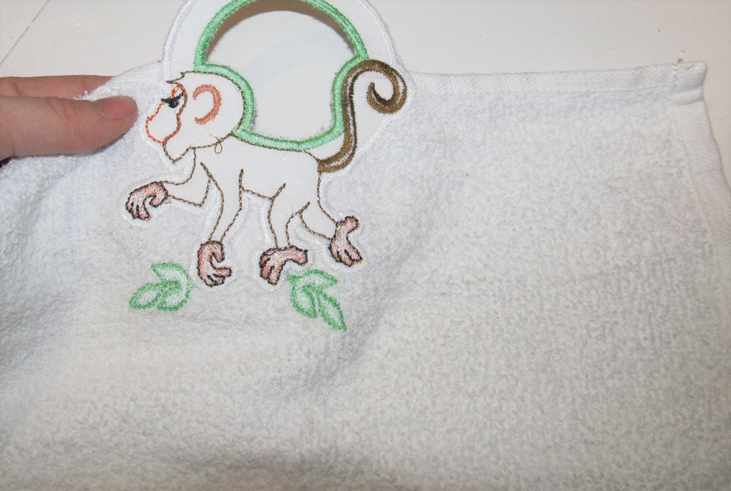 Monkeys Row 7 "in the Hoop" Machine Embroidery Designs, WITH Project, Towel Topper. Hanger, Hanging Hole Embroidery ITH Designs - Etsy