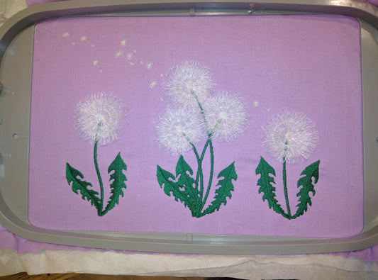 Dandelion fringed fluffy Flower fringe fuzzy machine embroidery designs