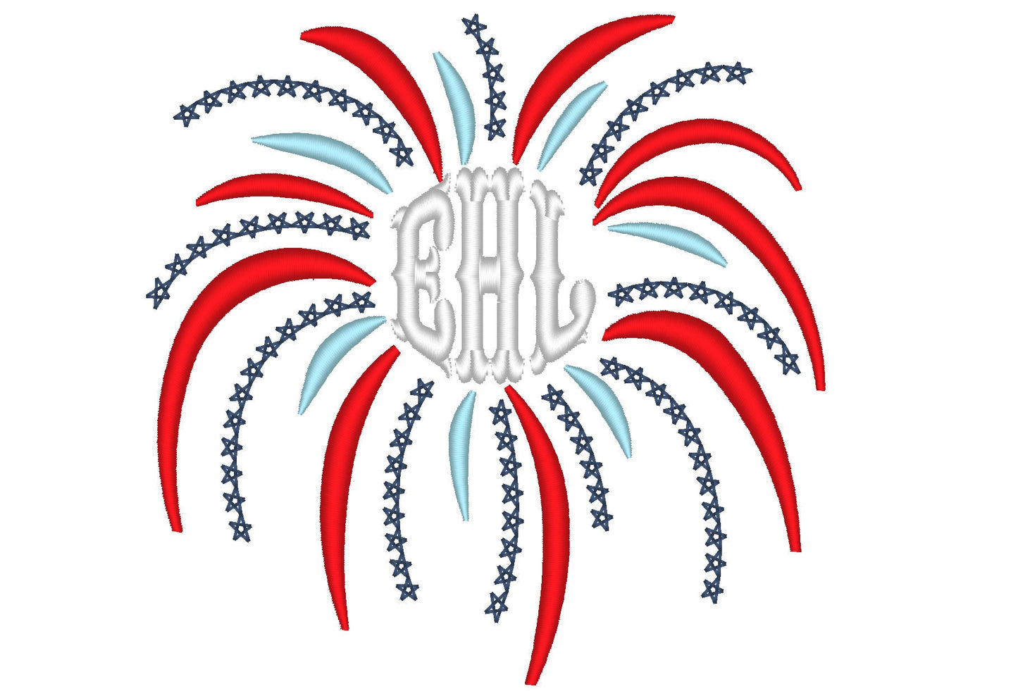 Firecracker Monogram Frame - image 1