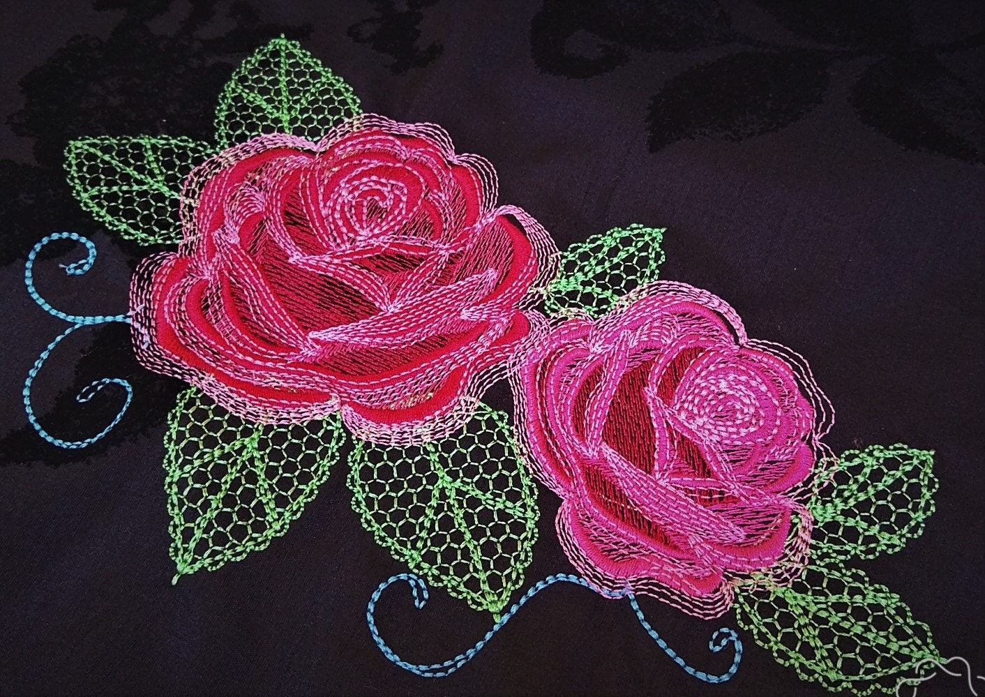 Urban Curl And Swirl Shadow Roses - image 1