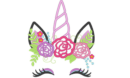 Pretty Eyes Floral Unicorn