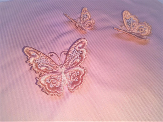 Delicate Butterfly 3D three-dimensional FSL Free standing lace machine embroidery designs in the hoop ITH 1.5, 2 and 3 inches for hoop 4x4