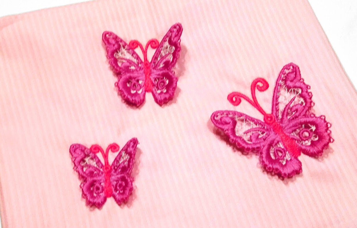 Delicate Butterfly 3D dimensional FSL freestanding lace machine ...