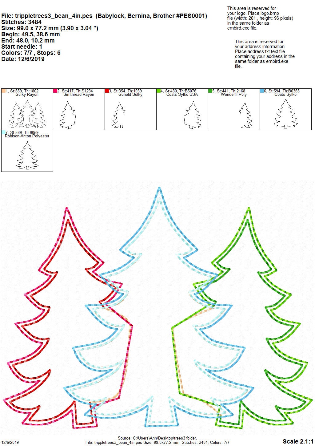 Merry Christmas Woodlands Tree Trio Triple bean stitch Raggedy edge Applique designs Free Edge Applique