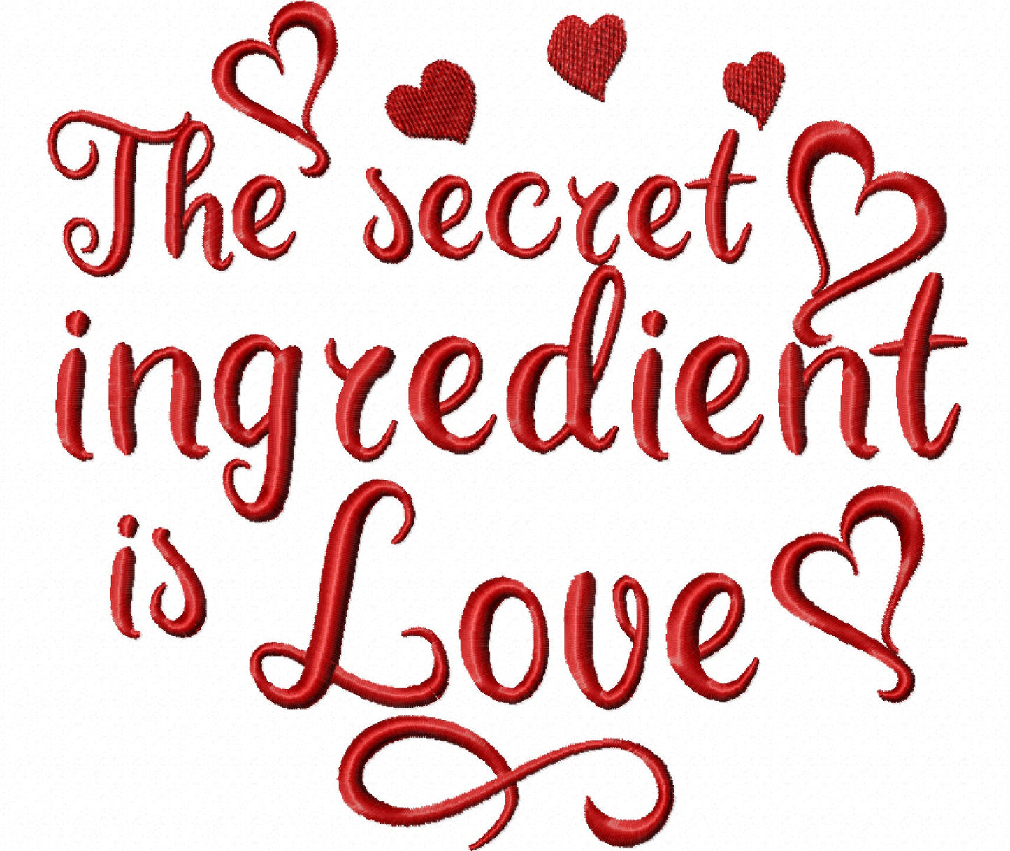 Kitchen Towel Love Saying Set of 6 – Love embroidery design by Artapli