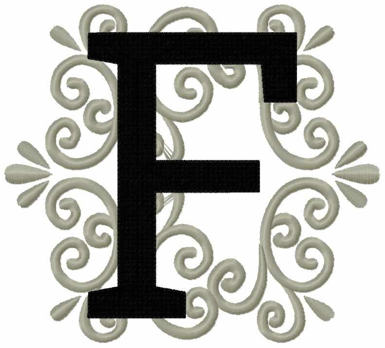 Regal Royal Classic Font – Swirly embroidery design instant download by Artapli