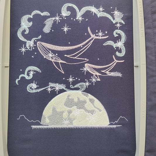 Magic Whale in Imaginary Moonlight – Instant Download | Artapli