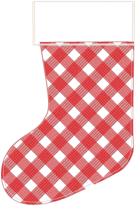 Plaid Christmas Stockings 2 Types – Instant Download | Artapli