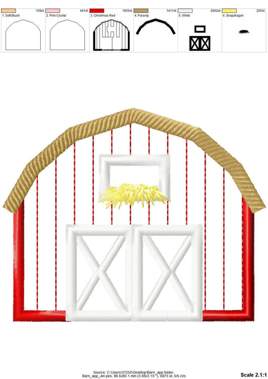 Farm Barn Applique – Instant Download | Artapli