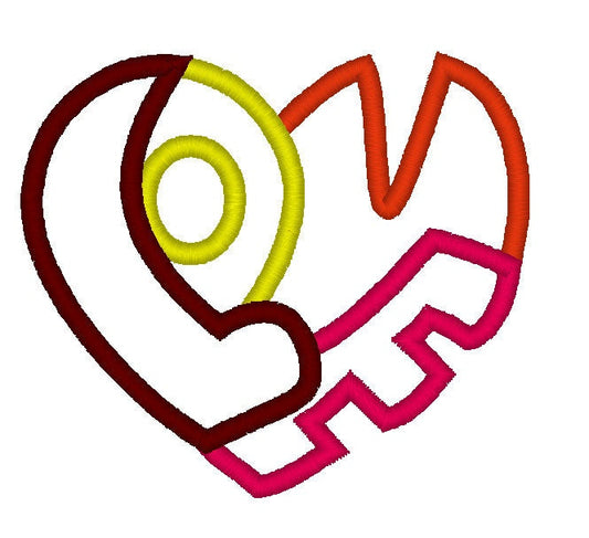 Valentine Heart Saying Love