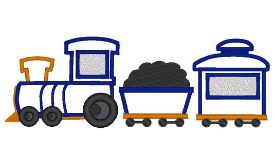 Train Applique machine embroidery designs